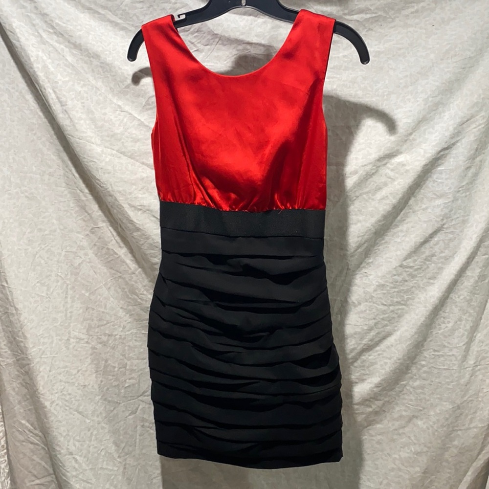 Ruffled bottom mini cocktail dress